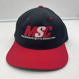 Vintage SnapBack MSC “Your Ultimate Sports Connection” Red Black White - Picture 1 of 8
