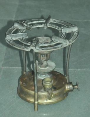 复古黄铜和铁 Zenith No.196 原装手工煤油炉,瑞典? — 第 1/4 张图片