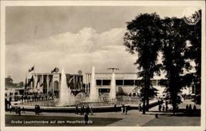 DÜSSELDORF 1937 Ausstellng Schaffendes Volk Haupt-Festplatz Große Leuchtfontäne - Picture 1 of 2
