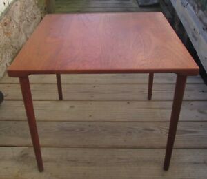 Danish Modern John Stuart Teak Wood Side Table-Signed-Mid Century Modern-NICE!
