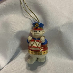 Lenox Ornament Bär mit Trommel Schmuckkästchen Treasures Collection - Bild 1 von 7