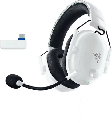 Razer - BlackShark V2 Pro Wireless Over-the-Ear Gaming Headset for PS5 - White - Image 1 of 4