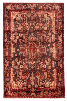 Alfombra tradicional vintage anudada a mano alfombra de lana oriental de 4'5" x 6'11" Foto 1 de 4