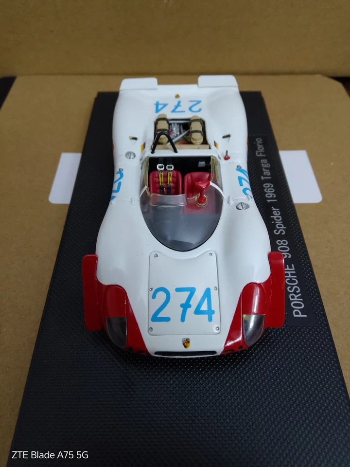 MMP EBBRO 1/43 - PORSCHE 908 SPIDER  - TARGA FLORIO 1969 3° Classificata #274 - Immagine 1 di 4