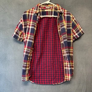 Hawker Rye Even Tide Plaid Shirt Small Slim Double Cloth Rockabilly Western - Picture 1 of 12