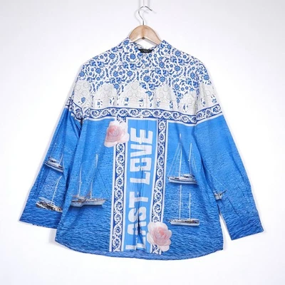 Max Mara Weekend Ocean Yachting Pattern Blouse size M,L,XL - Image 1 of 4