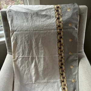 Vintage Martex Paloma Picasso Pinpoint Pima King Kissenbezug Goldkette 80er - Bild 1 von 9