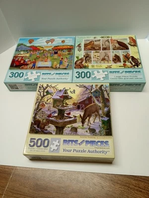Lot of 3 Complete Bits and Pieces Puzzles, two 300, one 500 - Image 1 of 4