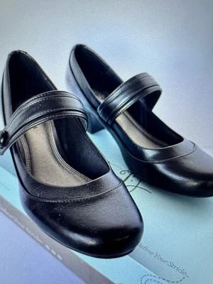 LIFESTRIDE MUJER TACÓN WESTERN MARY JANES, TALLA 8M, CUERO NEGRO, NUEVO EN CAJA A+++ Foto 1 de 4