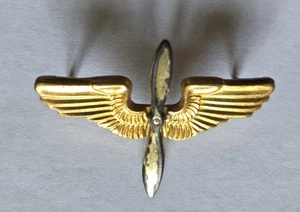 WW II US Army Air Corps Hat Insignia Pin Propeller Wings Aviation WW 2 - Picture 1 of 2