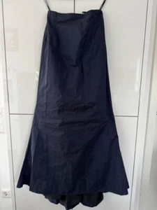 Dunkelblauer langer Satinrock mit Reißverschluß - sehr elegant - Bild 1 von 3