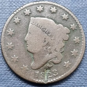 1823 Coronet Head Large Cent 1c Circulated #80106 - Picture 1 of 2