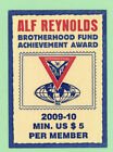 ALF Reynolds Brotherhood Fund Award, 2009 - 10,  $5.00