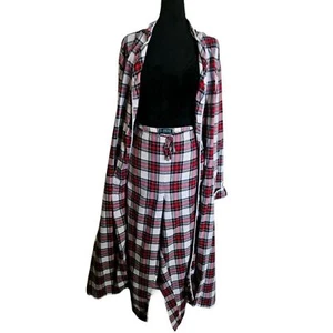Ralph Lauren Men's Cotton Plaid Robe & Pants Pajama Lounge Set Size XL - Picture 1 of 9
