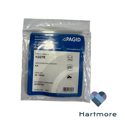 Pagid K0278 Brake Pad Fitting Kit Rear - Image 1 of 2