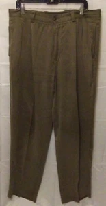 Tommy Bahama Men's Dress Slacks Size 36x30 Trousers 100% Silk Olive Green Pants - Picture 1 of 5