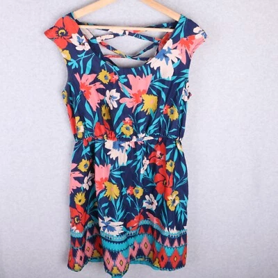 Camisa Blusa Para Mujer Exilaration Floral Hawaiana Entrecruzada Transparente Informal L Foto 1 de 4