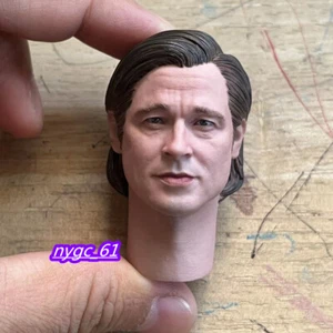 1:6 Brad Pitt Young w/Neck Head Sculpt Carved Fit 12'' Male Figure Body Doll - Picture 1 of 6