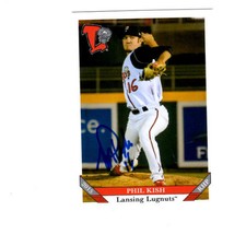 Phil Kish 2015 Lansing Lugnuts auto signed team set card Toronto Blue Jays