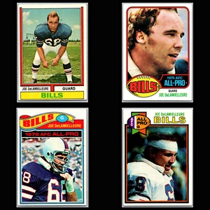 Joe DeLamielleure 4-Card Lot HOF Buffalo Bills 1974 Rookie + 1976 1977 1979 - Picture 1 of 6