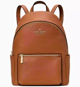 Kate Spade Leila Dome Backpack Brown Leather K8155 NWT Warm Gingerbread $399 - Picture 1 of 5