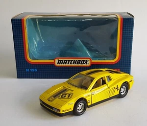 Matchbox Superkings No. K155, Yellow Ferrari Testarossa Superb Mint Condition - Picture 1 of 18