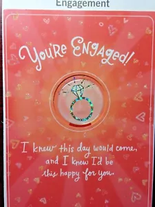 WEDDING ENGAGEMENT Card,for DAUGHTER - Congrats On Your Engagement Hallmark 74-7 - Picture 1 of 5