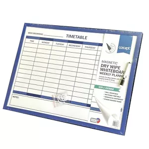 Magnetic Weekly Planner Organiser Memo Notice Board Time Table Erasable Marker - Picture 1 of 9