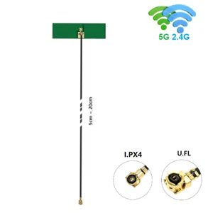 Antena PCB DualBand 2.4/5.8GHz 2.5dBi U.FL o IPX4 5~20cm cable coaxial 50Ohm - Imagen 1 de 5