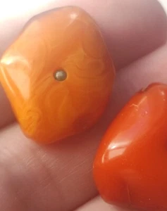 rare vintage natural royal Amber Cufflinks and tie Clip circa 1970 - Picture 1 of 10