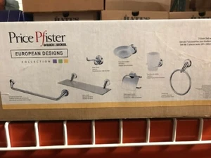 NEW PRICE PFISTER 7-PIECE BATHROOM SET - CARDENNE EUROPEAN DESIGN COLLECTION - Picture 1 of 8