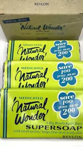 Vintage 1960s Revlon Natural Wonder Medicated Super Soap Advertisement Prop NOS - Picture 1 of 4