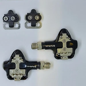 Sealed Bearing Clipless Pedals & SPD Cleats - MTB Road M-WAVE Drag R-2 - Picture 1 of 10