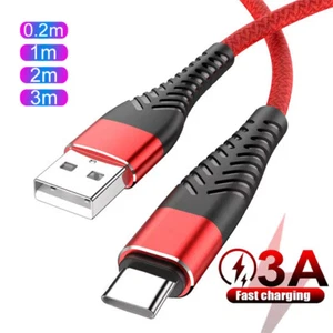 USB to Type C Fast Charging Cable For Samsung Galaxy S10 S20 S21 S22 S23 A16 A56 - Picture 1 of 15