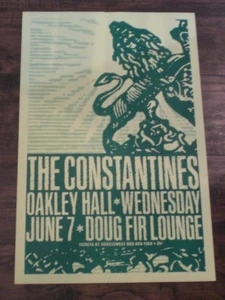RARO The Constantines Oakley Hall 7 de junio de 2006 Doug Fir Show Bill Póster SIN USAR - Imagen 1 de 2