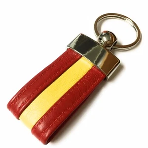 LLAVERO DE PIEL CON BANDERA DE ESPAÑA (PRODUCTO ARTESANO 100 %) - Picture 1 of 1