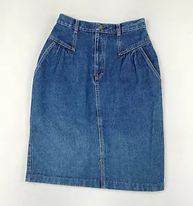 Falda de mezclilla vintage Cheryl Tiegs para mujer azul talla 10 (27x23,5) - Imagen 1 de 9