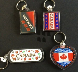 LOT OF 4 KEY RING CHAIN - KEYCHAINS - CANADA - Imagen 1 de 4