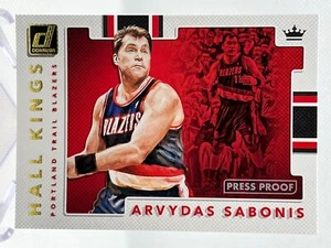 ARVYDAS SABONIS 2017-18 Panini Donruss Basketball #28 Hall Kings PRESS PROOF - Picture 1 of 2