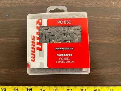 SRAM PC-951 Chain 9-Speed 114 Links Gray Single Use Master Link - Image 1 of 2