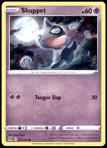 SWSH11: Lost Origin #072/196 Shuppet Pokemon - Picture 1 of 2
