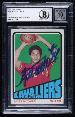 BAS 1972-73 Topps Austin Carr #90 BGS Authentic Auto Rookie RC - Image 1 of 2