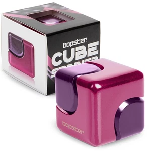 Bopster Cubo Giratorio Juguete de Mano 360 Giratorio Metal Anti Estrés Rosa/Púrpura - Imagen 1 de 10