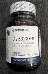 Metagenics Vitamin D3 5000+K- Immune Support, Bone & Heart Health - Picture 1 of 4
