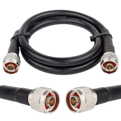 N Male to N Male Cable 3FT, Low Loss KMR400 Coax Extension Cable for 3G/4G/5G... - Image 1 of 4