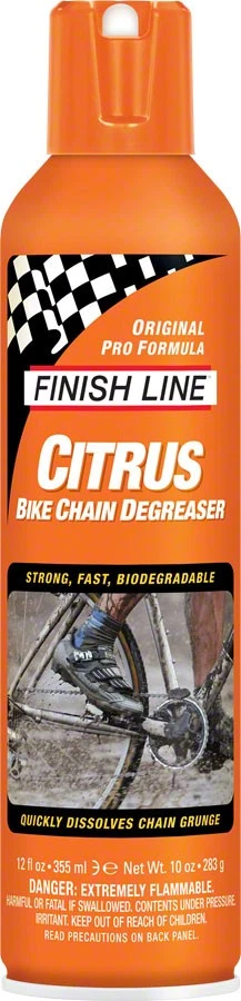 Desengrasante Finish Line Citrus Bike - Aerosol biodegradable, seguro para carbono y Foto 1 de 1