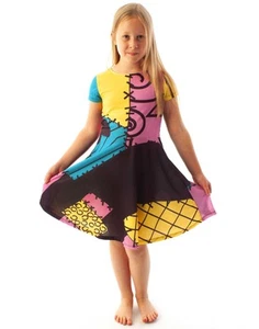 Disney Pesadilla antes de Navidad Sally Vestido Patinador Manga Corta Niñas - Imagen 1 de 10