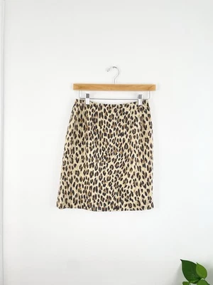 Saia lápis feminina vintage anos 80 90 Steven Stolman chita leopardo 4 pequena - Imagem 1 de 4