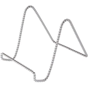 Bard's Twisted Silver Wire Easel Stand, 6" H x 5.5" W x 8" D - Picture 1 of 1