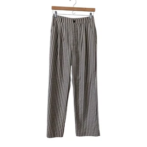Reformation Mason Pant Slate Stripe Pinstripe High-Waisted Trouser Pants Size 2 - Picture 1 of 10